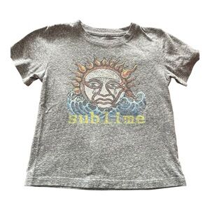 Sublime graphic shirt , size 5t, boy , grey color Live Nation Minor distressing